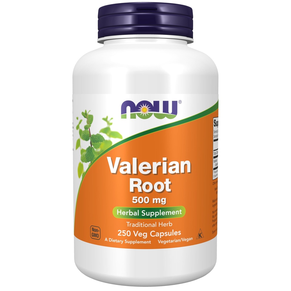 지금 음식 보충교재, Valerian 뿌리 (Valeriana officinalis) 500 mg의 초본 보충교재, 250 Veg 캡슐