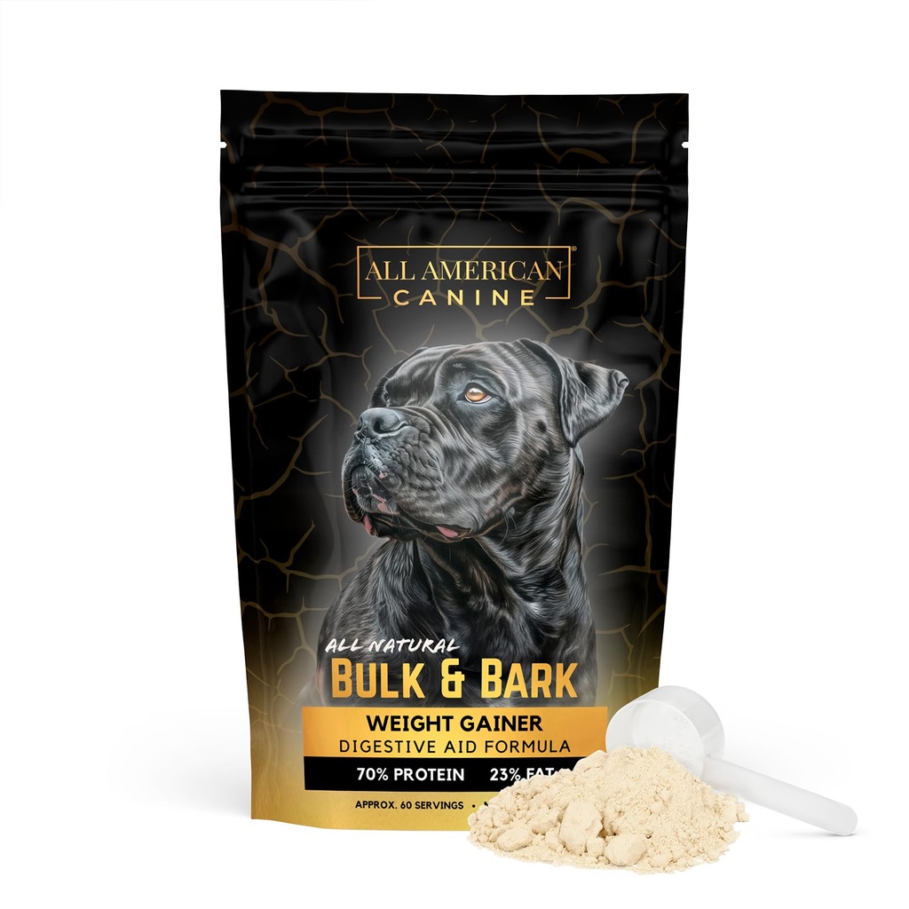 Dog Weight Gainer + Digestive Aid Formula, Natural Health Supplement Food Topper, Dog Muscle Builder의 체중 증가 보조제 - 60 서빙