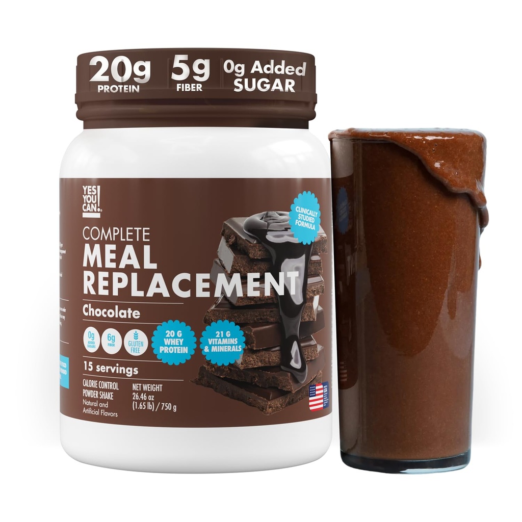 견적 요청 식사 보충 Shake - 20G 단백질, 5G 섬유, 21 비타민 & 무기물, 0G는 설탕을 추가했습니다 - 식사 보충 단백질 분말 - 완전한 올인원 영양 - 15의 서빙 (Chocolate)