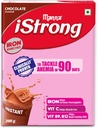 Manna i Strong 400g Iron Fortified Womens Health Drink Mix (Chocolate) VIT C, B9, B12와 철 잠금 포뮬러