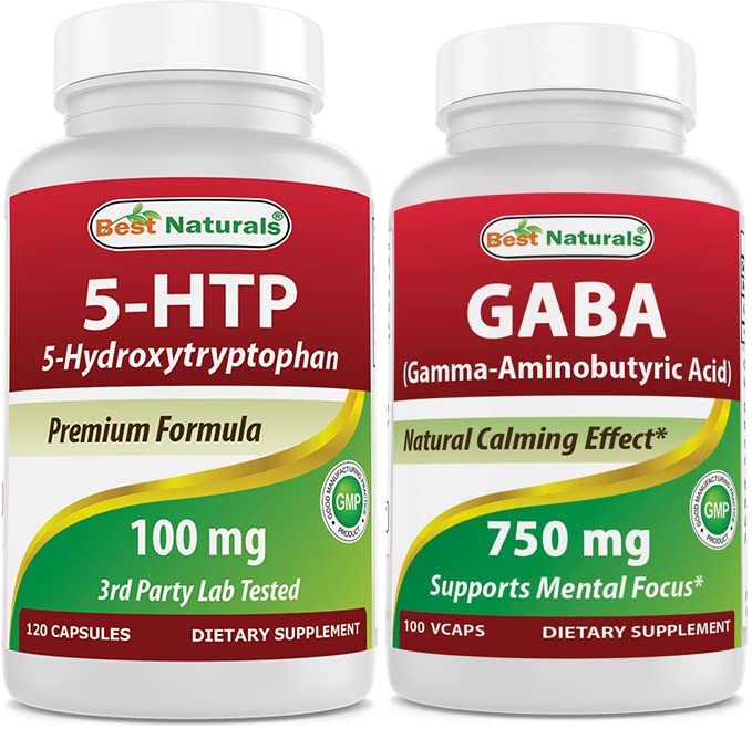 제일 자연적인 5-HTP (5 hydroxytryptophan) 100 mg & GABA 750 mg