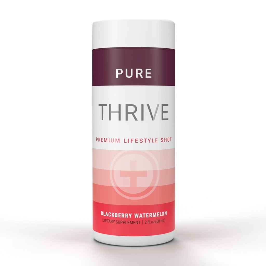 THRIVE by Le-Vel Energy Shot - 블랙 베리 수박 | 2 fl oz | 12 Count | Clean, Sugar-Free, Zero-Calorie Energy Booster | B 비타민과의 천연 에너지 보충 | 건강한 카페인 샷