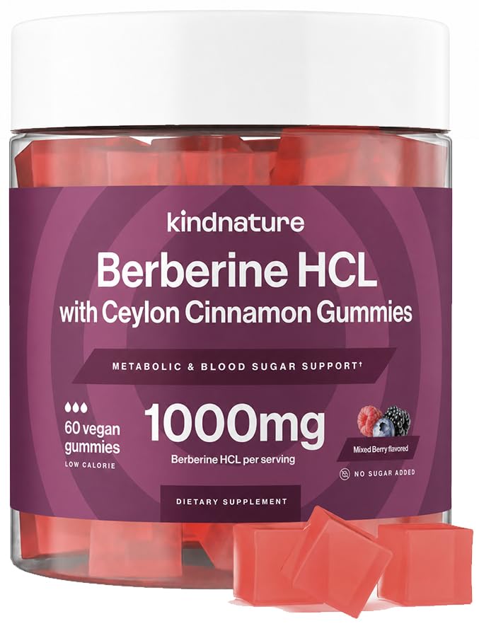 Ceylon Cinnamon & Resveratrol을 가진 생물 Berberine Gummies 1000mg - 혈당 지원을 위한 설탕 자유로운 채식주의자 보충교재, 대사, Cravings Wellness – Non-GMO, 글루텐 자유로운