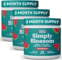 간단히 Blossom Nutrition Daily Greens & Superfood Powder + Collagen + Probiotics for Women 's Digestive Health & Bloating Relief. 건강에 도움이 - 3 개월 공급 - Watermelon