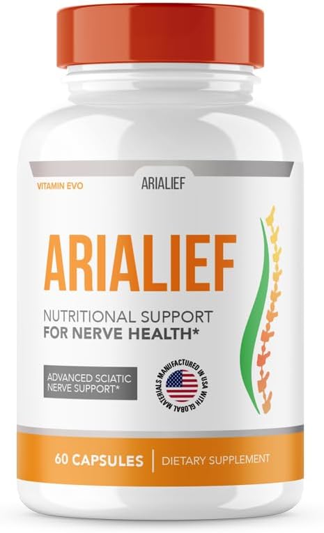 Arialief Sciatica Nerve 지원, Arialeaf 고급 Nerve 건강, Arialeaf 주요한 팜 Sciatica, Aria 잎 Primepalm Aria Lief, Aria Lief Nerve 안전 보충교재 Sciatic Nerve Soothing (60의 캡슐)