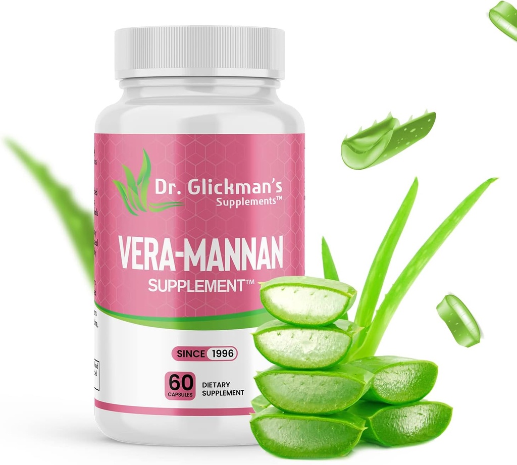 Vera-mannan 알로에 Vera 보충, 1 병, 60 캡슐