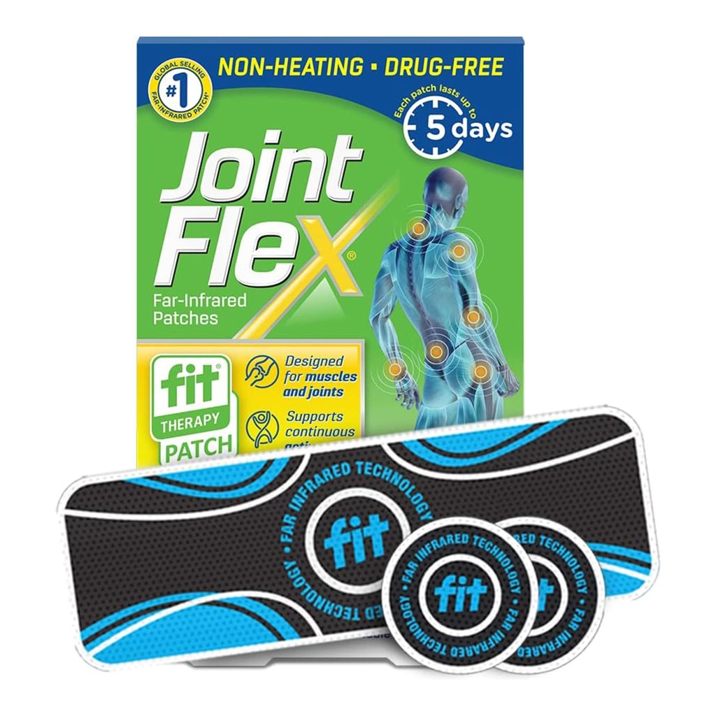JointFlex FIT 치료 먼 적외선 패치 시험 팩, 근육 & 합동을 위한 지속적인 활동적인 이동성, 5 까지 일/그림, 물 저항하는, 비 가열, 약 자유로운 3-ct, 1개의 직사각형/2 둥근
