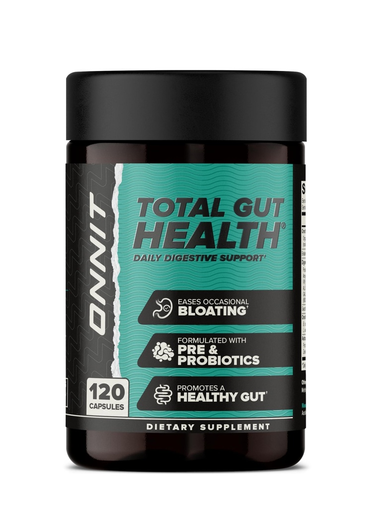 ONNIT Total Gut Health Daily Digestive Support, IGENTM Non-GMO는 Probiotics, Prebiotics, Enzymes 및 Betaine HCL의 7 Strains를 가진 여성과 남성을 위한 소화 보충교재를 시험했습니다, 120 조사