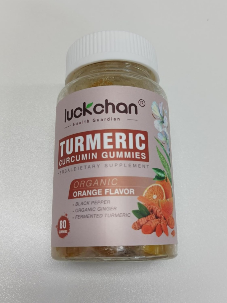 Natural Turmeric, Black Pepper & Ginger Gummies, 80 Count (Pack of 1)로 피부 건강을 홍보하십시오.