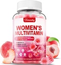 여성 Multivitamin Gummies - 비타민 A, C, D, E, Niacin, Folate, B6 & B12, 철, 칼슘, 아연을 가진 여성을 위한 설탕 자유로운 Multivitamin - 피부, 머리, 에너지 & 면역