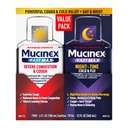 Mucinex Fast-Max & NightShift Combo Pack - Mucus Relief, Chest Congestion, Nasal Congestion, Sinus Congestion, Sinus Pressure, Cough Symptom (2x 6 FL OZ)를 위한 최대 강도 기침 & 찬 약