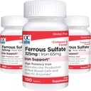 질 선택 철 65 mg (325 mg 철 황산염) 100개의 조사 병에 있는 높은 힘 철 지원 보충교재 정제 (3 팩)