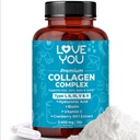 You Premium Collagen Complex - 유형 I, II, III, V & X - 헤어, 피부, 손톱, 관절 및 Gut 지원 - Hydrolyzed Bovine Collagen Peptides - Grass-Fed, Non-GMO, 120 캡슐, USA Made
