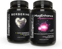 MagEnhance 마그네슘 보충 (Mgnesium L-Threonate Complex with Mg Glycinate and Mg Taurate) 및 최대 강도 Berberine 500MG 캡슐