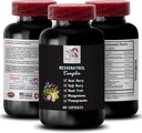 Nutrient Boost - RESVERATROL COMLEX - Berry Benefits, 강력한 산화제, Goji Berry Support, Elderberry Strength, Daily Support, Pomegranate Energy, 전체 식품, flavorful Energy 1 병 60 캡