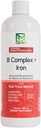 Nanonutrition B Complex + Iron | Liposomal Nanotechnology | 100 % 천연 성분 | 16 Fl. Oz. | 32 서빙