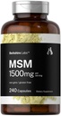 Horbäach MSM 캡슐 1500mg | 240 개 | 비 GMO, 글루텐 프리 보충 | Berkshire Labs
