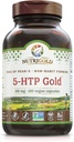 Nutrigold 5-htp 100mg, 120 채식 캡슐 - Harmful Peak-x, Gmos, & Allergens의 무료 보장되는 금 표준 순수한 5-Htp 추출물