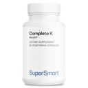 Supersmart - 완전한 K - K1, K2 (MK4 + MK7) - 가득 차있는 스펙트럼 비타민 K 보충교재 | 비 GMO & 글루텐 - 60 채식 캡슐