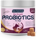 개를위한 Probiotics - 소화 건강, Prebiotic, 호박, Omega-3, 지원 Gut, 면역, 설사, 120 소프트 체스를 가진 개를위한 소화 효소