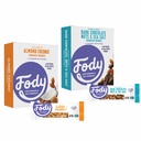 Fody Foods Snack Bars Variety Pack, 1.41 Oz (Pack of 24), Almond Coconut & Dark Chocolate Nuts & Sea Salt, Protein Bar, 낮은 FODMAP, Gut & IBS Friendly, Vegan, Lactose Free, Non-GMO, 글루텐 프리