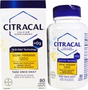 Citracal 칼슘 느린 방출 1200 + D3 보충교재 입히는 모자 - 80 ct의 3 팩