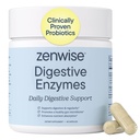 Zenwise 건강 Gut 건강 및 출혈 완화에 대한 소화 효소 - Probiotics, Bromelain 및 Papaya와 멀티 효소 소화 보충 - 남성 및 여성 - 45 카운트