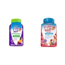 성인을 위한 Vitafusion 섬유 우물 + Probiotics Gummies, 60 조사 설탕 자유로운 섬유 Gummies, 90 조사
