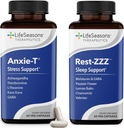 LifeSeasons Anxie-T 와 Rest-ZZZ - Mood & Full Night's Sleep 지원 - 자연적으로 Ease 근육 긴장 &lessness - 120 캡슐