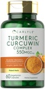 Carlyle Turmeric 보충 550mg | 60 캡슐 | CurcuWin Extract Complex | 채식주의, 비 GMO, 글루텐 무료
