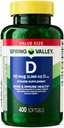 스프링 밸리 비타민 D3 보충교재 Softgels, 2000 IU, 400 조사 - 새로운 보기