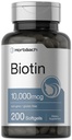 Horbaach Biotin 10000 mcg | 비타민 B7가있는 200 Softgel | 미용 공식 보충 | 비 GMO 및 글루텐 무료
