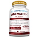승인 과학 Anemiaprin - 흡수성 철, 비타민 C - Stomach에 Gentle - 180 캡슐 - 3 개월 공급 - 비 GMO, Vegan