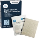 MED PRIDE 실버 칼슘 Alginate Wound Dressing, 10-Pack | 높게 흡수성, Nonstick, Seaweed, 쉬운 제거 (4" x 5" 은)