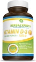Herbalxpress 비타민 D (cholecalciferol) 1,500 IU (100 정제)는 건강한 라이프 스타일, 뼈, 치아, 근육, 면역 기능 및 웰빙, 비 GMO 및 글루텐 무료에 완벽한 추가입니다.