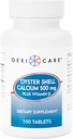GeriCare Oyster 포탄 칼슘 500mg + 비타민 D의 뼈 건강, 영양 보충교재 정제, 100개의 조사 (1의 포장)