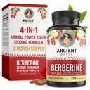 고대 블리스 Berberine HCL 1200mg Ceylon Cinnamon, Bitter Melon 및 녹차 추출물 - 120 캡슐