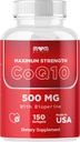 JOEL의 MOM Nutrix CoQ10 500mg - 셀룰러 에너지 생산 지원 - Bioperine과 최고의 흡수 - 150 Softgels - 미국에서 만든