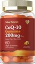 CoQ10 Gummies | 200 mg | 60 카운트 | 자연적인 망고 파인애플 맛 | Vegan, Non-GMO, 글루텐 무료 | Carlyle