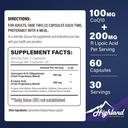 CoQ10 100mg + R-Lipoic 산성 200mg 서빙 당, 1 달 공급, 5X까지 개량된 흡수, 심장 건강과 Cognitive Health-60 캡슐을 위한 R-Lipoic 산/CoQ10 보충교재