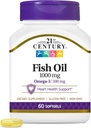 21세기 물고기 기름 1000 Mg Softgels, 60 조사 (포장 2)