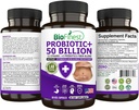 BioFinest Probiotic 50 억 CFU Enzyme 보충 - 3 자연적인 Prebiotics를 가진 12의 Probiotics Strains - Gut 소화 Detox 가스 Bloating 변비 - 남자 여자 (60 Veg. 모자)를 위한 Acidophilus