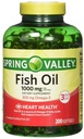 봄 밸리 모든 자연적인 물고기 기름 심장 건강 1000 Mg/300 Mg Omega-3 200 연약한 젤