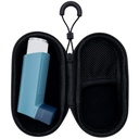 Asthma Inhaler를 위한 홀더 여행 케이스, 성인과 아이를 위한 Handy Inhaler를 위한 콤팩트 케이스 (흑인)