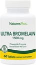 Natures Plus Ultra Bromelain - 60 정제 - Pineapple Bromelain의 1500 mg - 소화 건강, 관절 지원 및 더 많은 지원 - 60 서빙