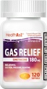 HealthA2Z® 가스 구호 Simethicone | 180 MG | Stomach Discomfort and Gas의 구호 | Anti Flatulence | 가스가 빠른 구호(120 Count)