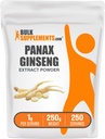 BulkSupplements.com 인삼 뿌리 추출물 분말 - Panax 인삼 보충, 초본 보충 - Vegan & 글루텐 무료, 서빙 당 1g, 250g (8.8 온스) (팩 1)