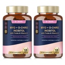Totaria Inositol 비타민 D3, Folate, 40 : 1 비율 Myo-Inositol & D-Chiro Inositol Complex, (비타민 B8) Inositol 캡슐, 2 팩