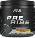 놀라운 근육 전 상승 | 전 운동 분말 보충 Caffeine & 남성용 베타 알라닌 | 25 인분 (25 인분, 파인애플 망고 상쾌)