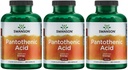 Swanson Pantothenic Acid (비타민 B-5) 에너지 대사 Nerve 기능 지원 500 mg 250 캡슐 (3 팩)